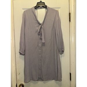 entro dress‎ medium Nwt Button Up Tie Neck